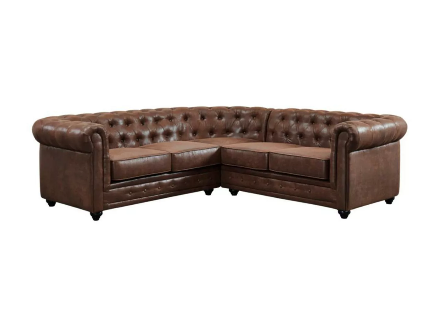 Ecksofa - Microfaser - Vintage-Look - CHESTERFIELD günstig online kaufen