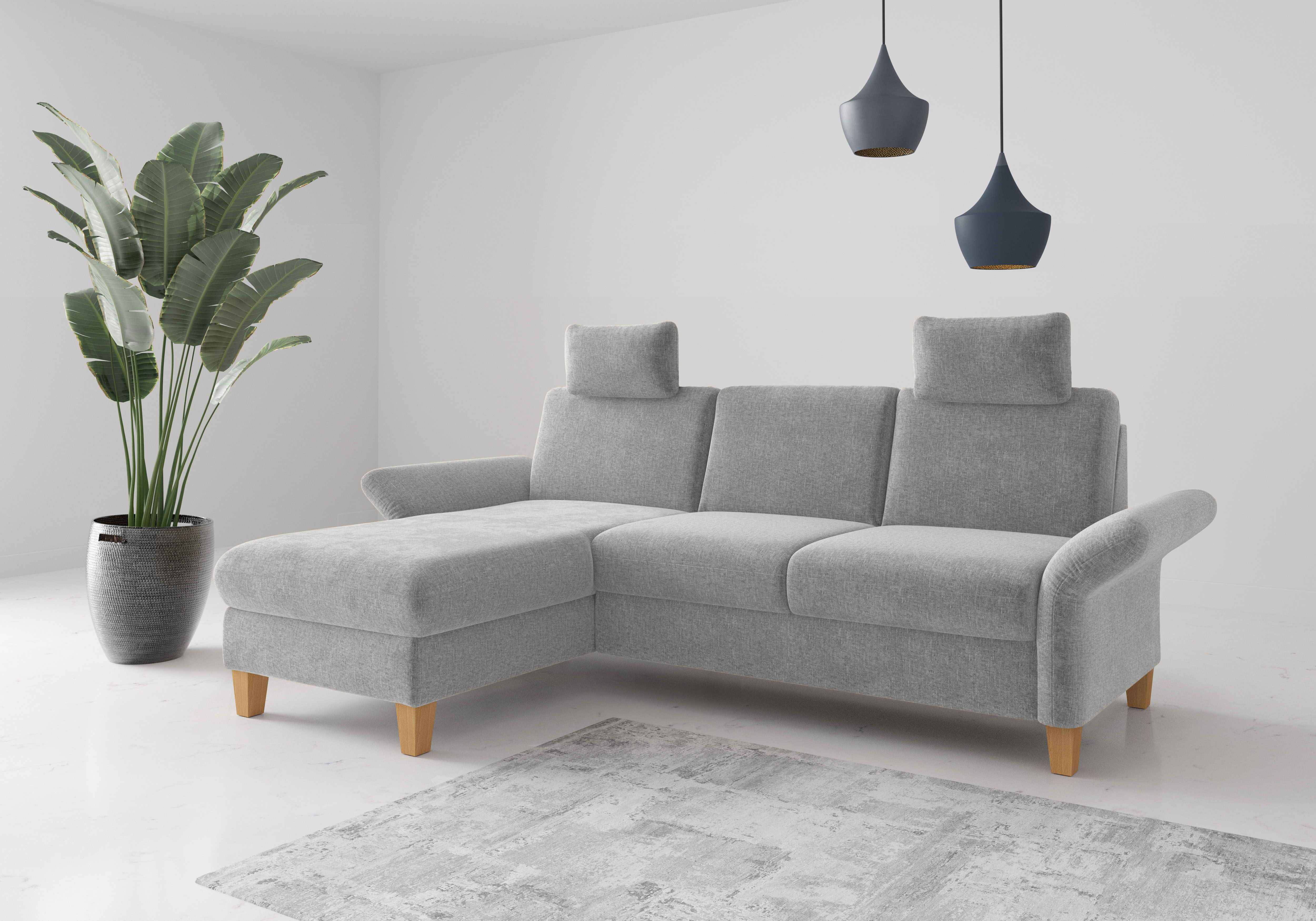 Home affaire Ecksofa "Rochelle, L-Form", wahlweise mit Armteilverstellung, günstig online kaufen