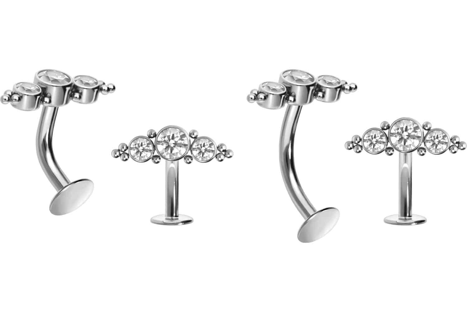 PIERCINGLINE Bauchnabelpiercing Titan Bauchnabel Labret gebogen günstig online kaufen