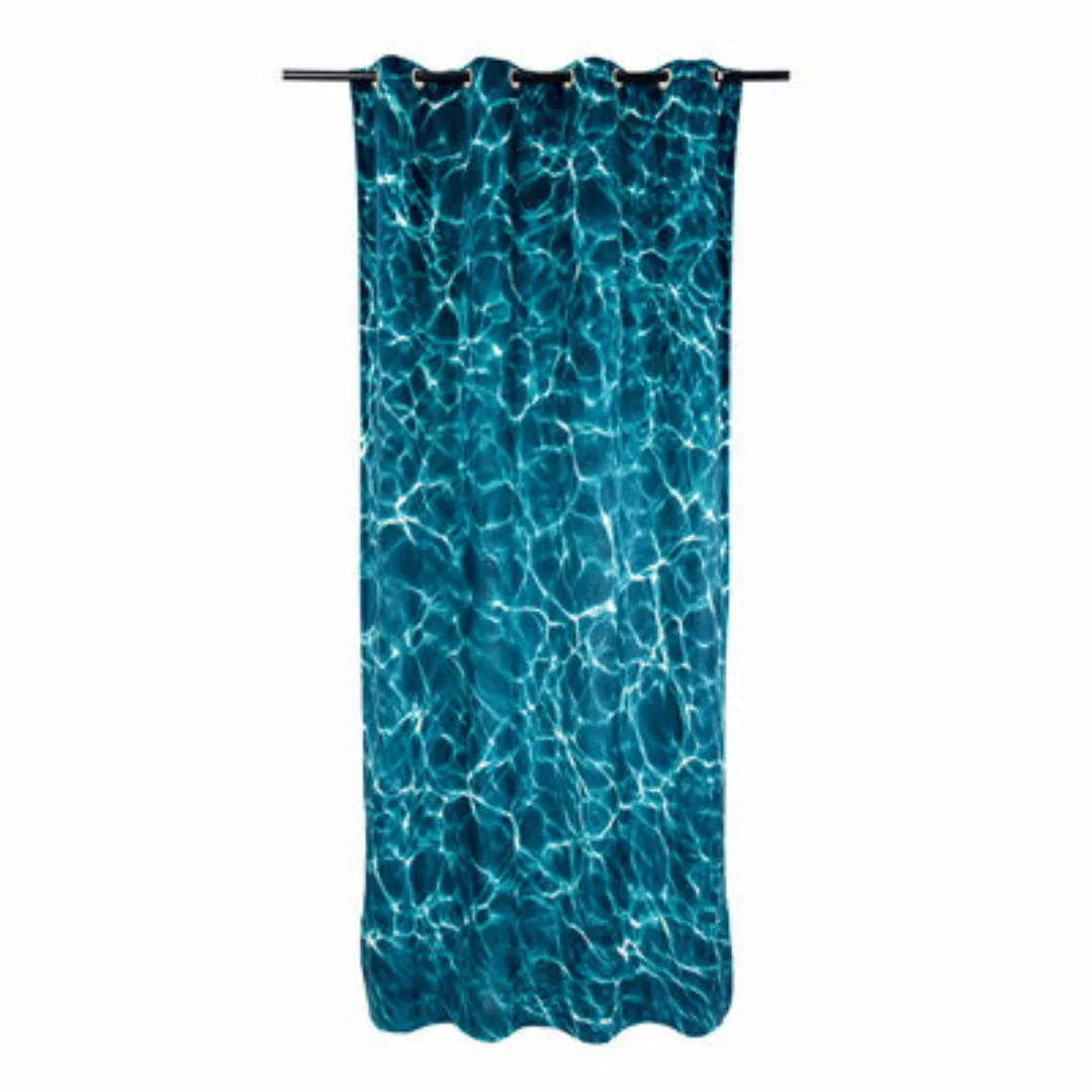 Vorhang Toiletpaper - Water textil blau / 280 x 140 cm - Polyester - Selett günstig online kaufen