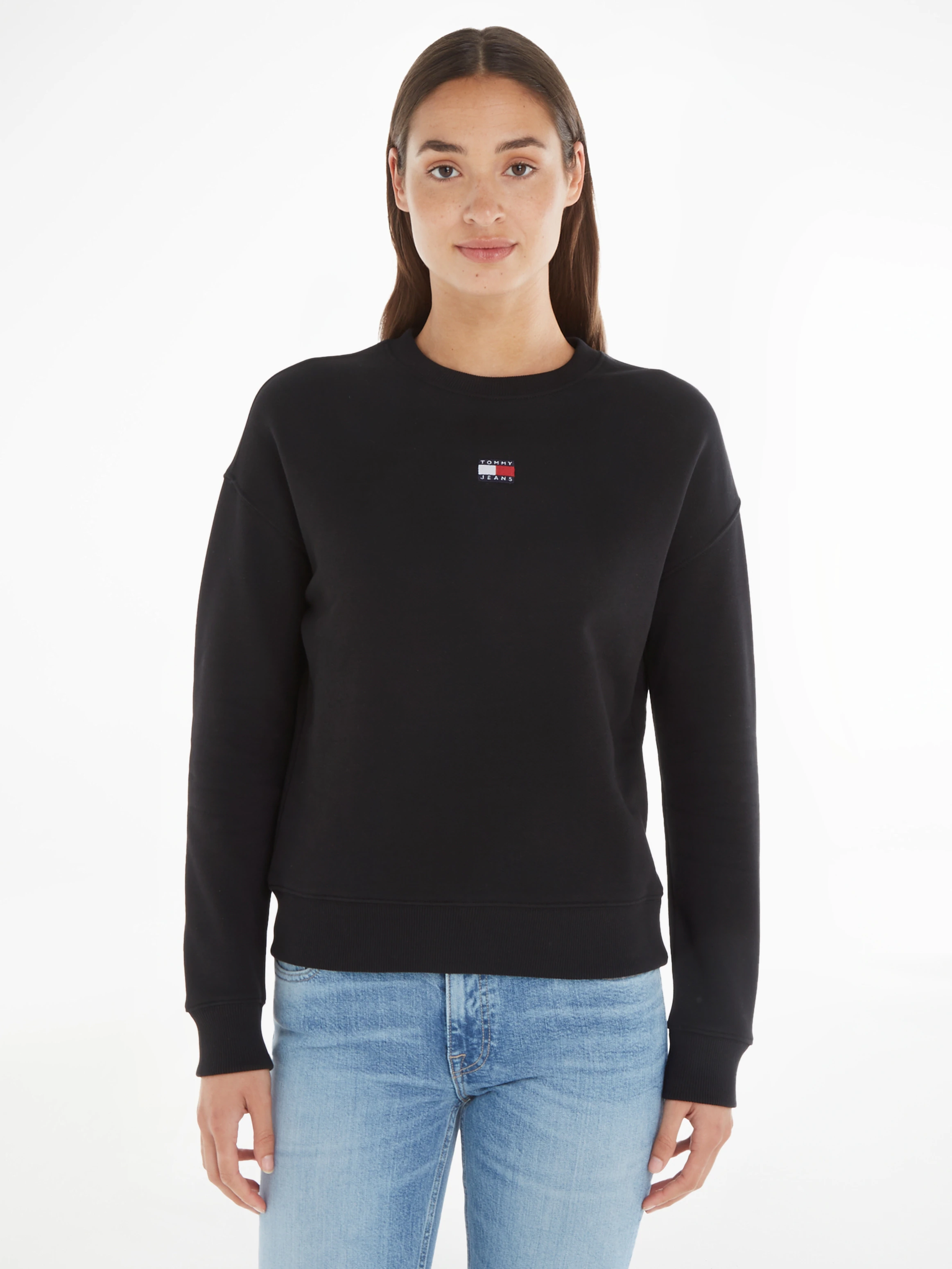 Tommy Jeans Sweatshirt mit Dropshoulder-Design und Frontlogo günstig online kaufen
