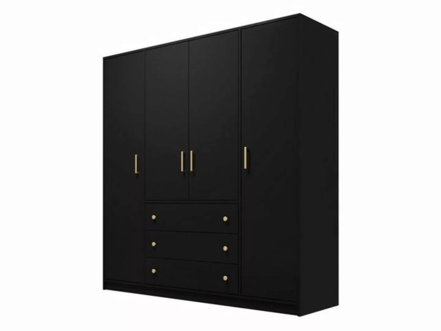 MIRJAN24 Kleiderschrank Retro D4 (mit 4 Drehtüren und 3 Schubladen) Kleider günstig online kaufen