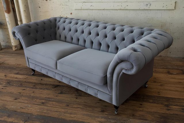 Xlmoebel Sofa Designersofa aus Textilmaterial in Chesterfield-Stil mit edle günstig online kaufen