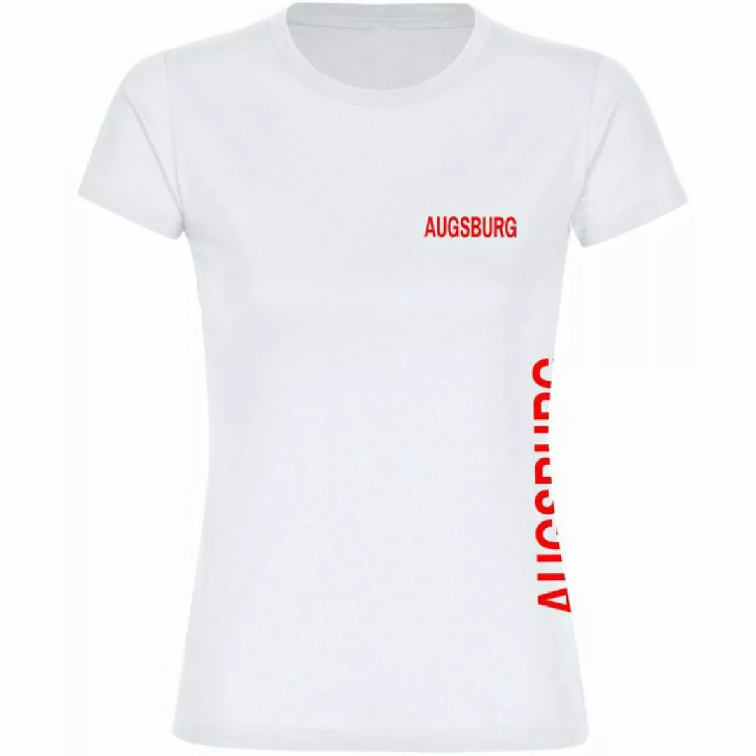 multifanshop T-Shirt Damen Augsburg - Brust & Seite - Frauen günstig online kaufen