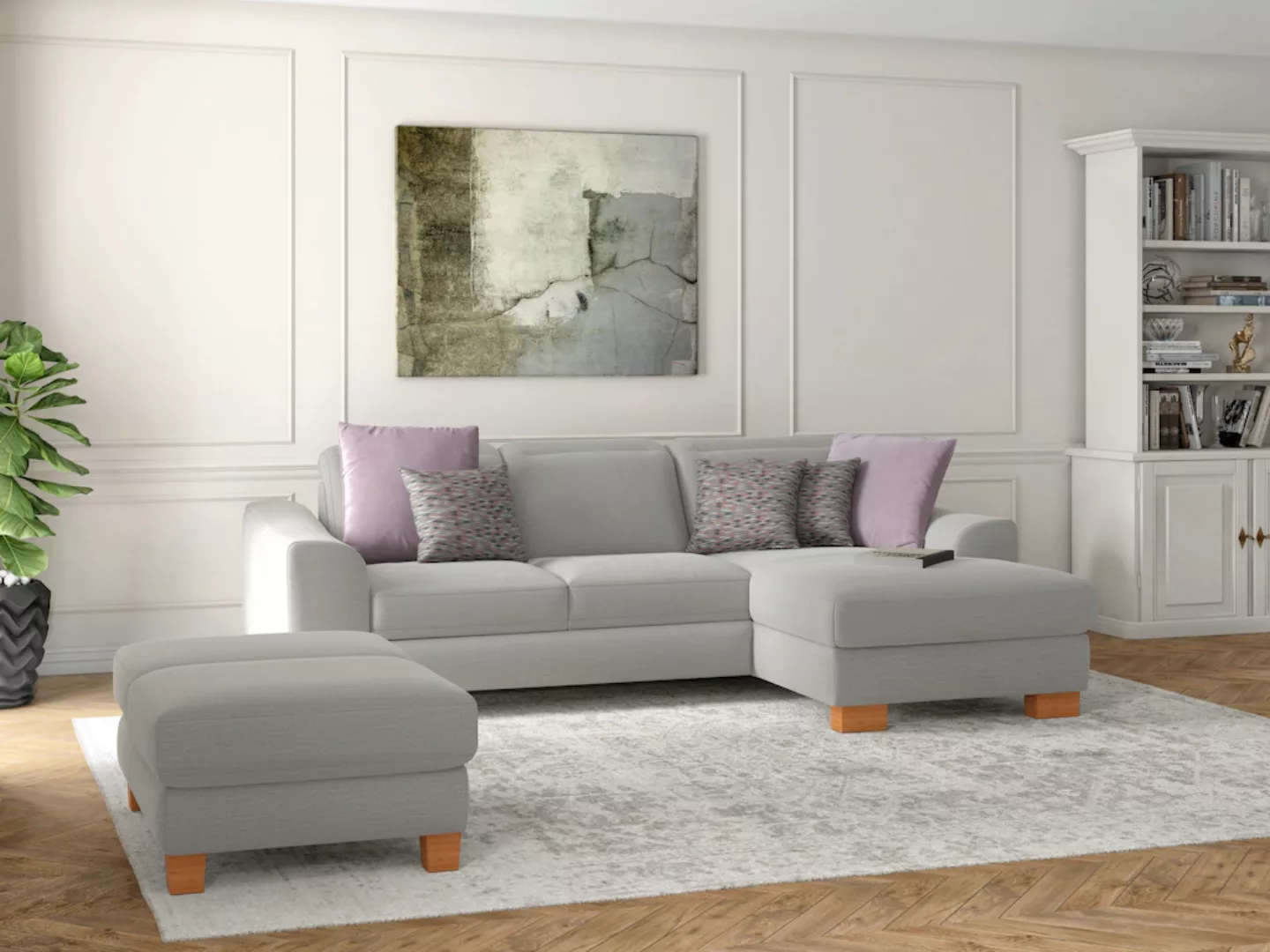 sit&more Ecksofa "Dundee L-Form", mit Federkern und Massivholzfüßen, wahlwe günstig online kaufen