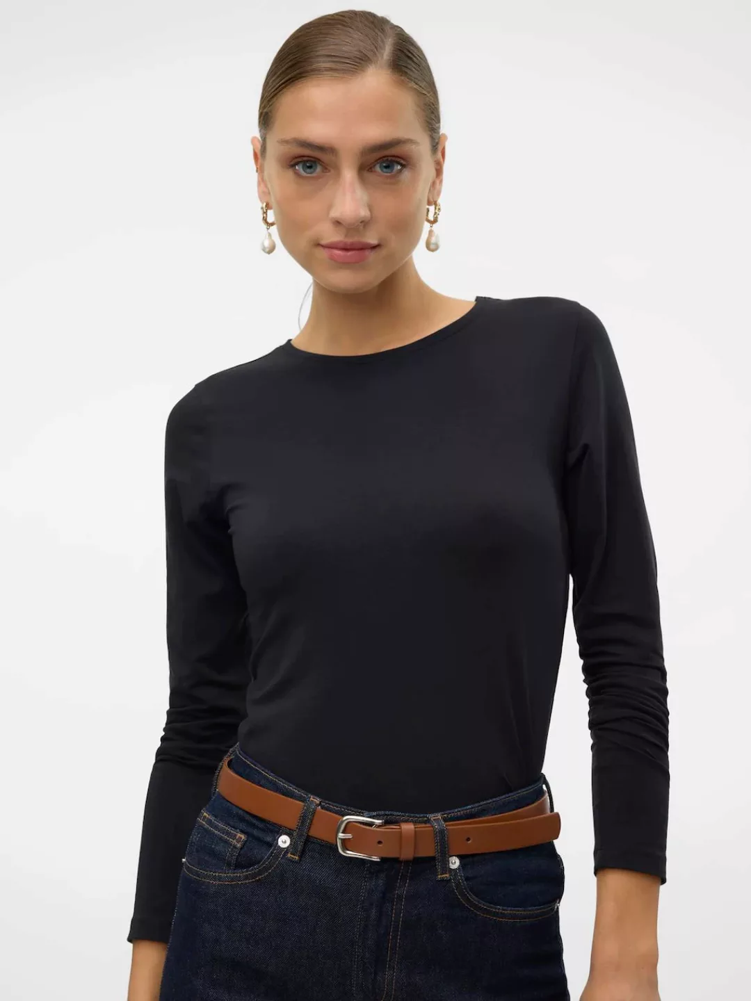 Vero Moda Langarmshirt VMLULU LS O-NECK TOP JRS GA NOOS günstig online kaufen