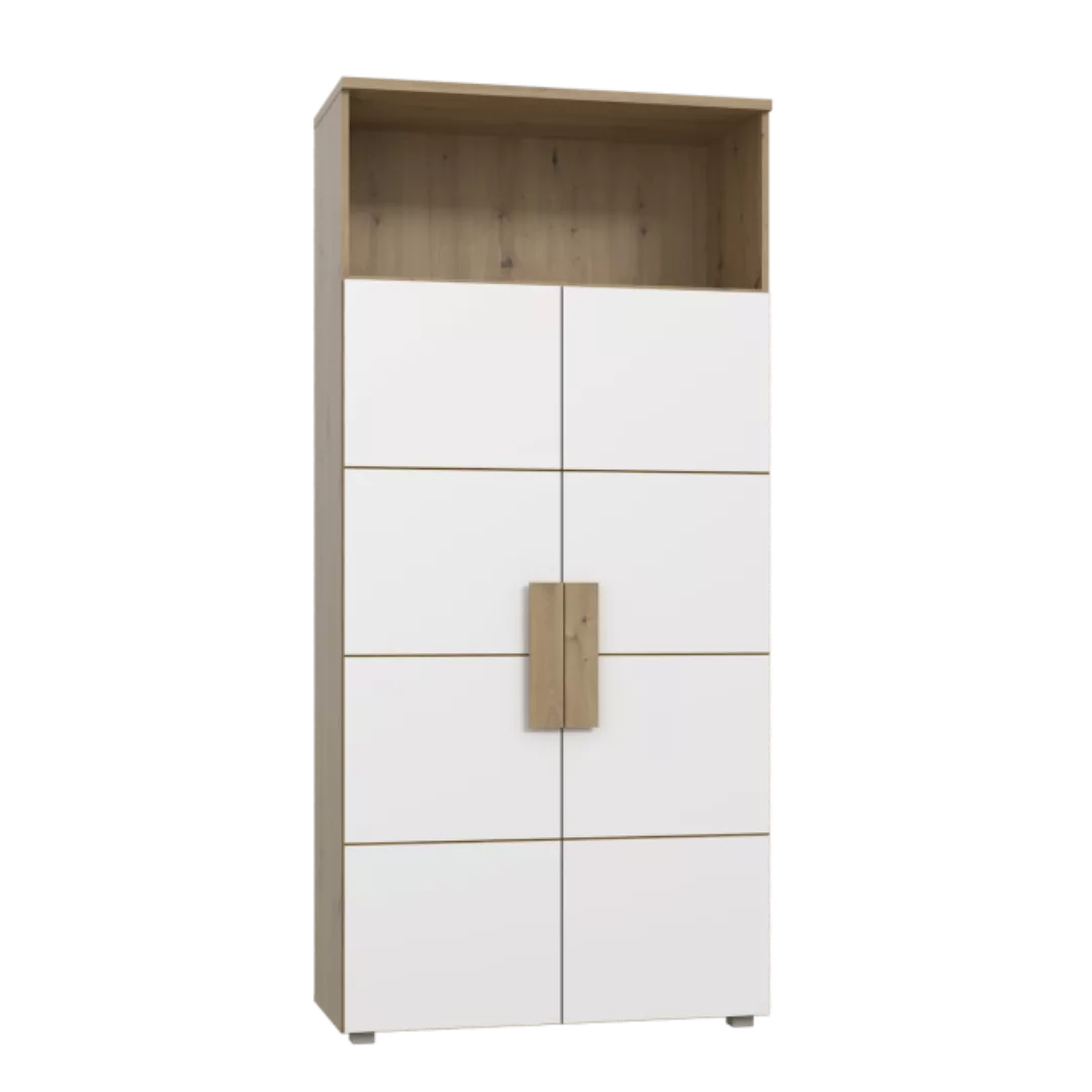 Schrank 90 cm breit Artisan Eiche / Weiß ARKINA günstig online kaufen