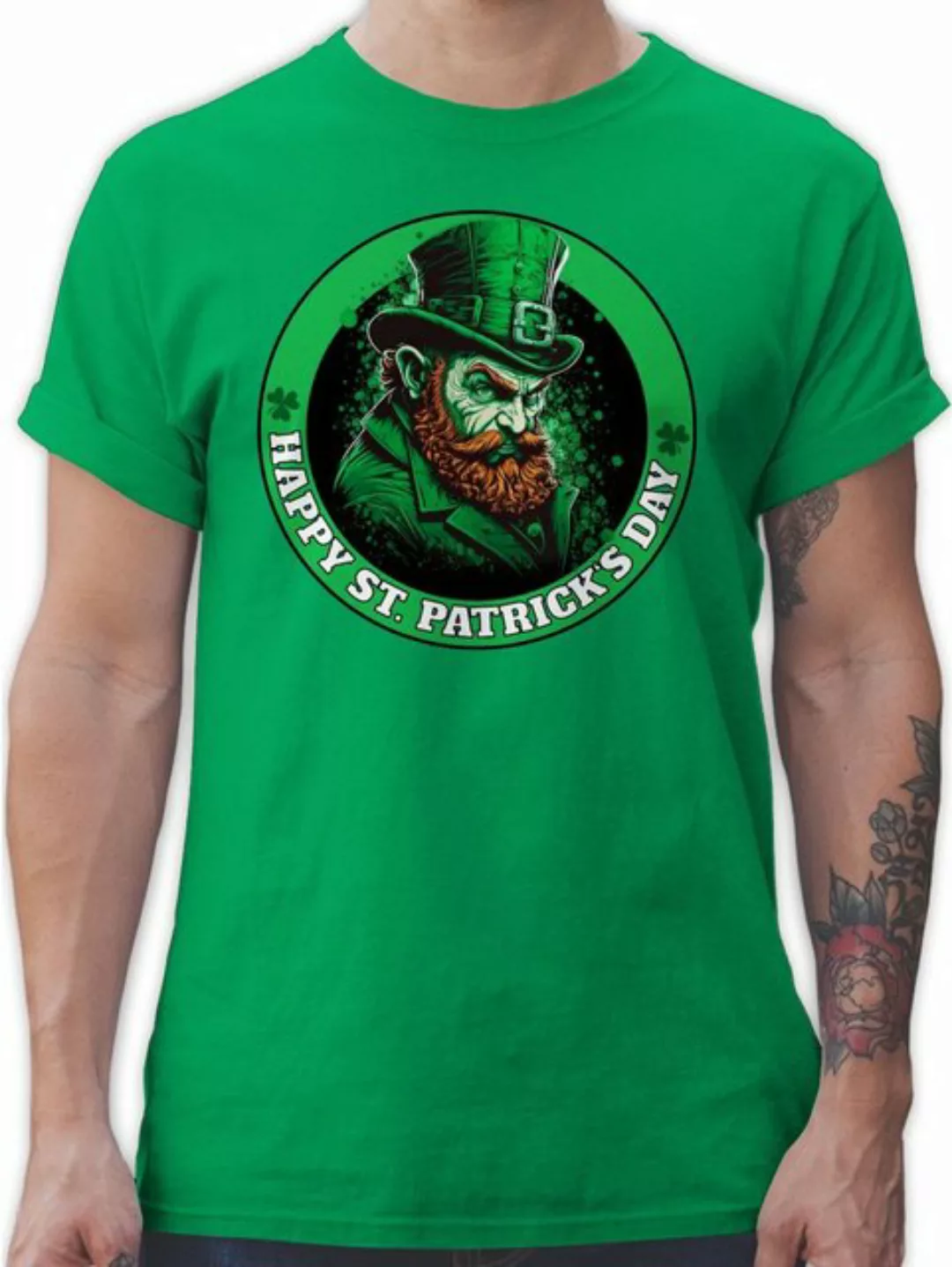 Shirtracer T-Shirt Happy Irischen Nationalfeiertag Leprechaun Kobold St. Pa günstig online kaufen