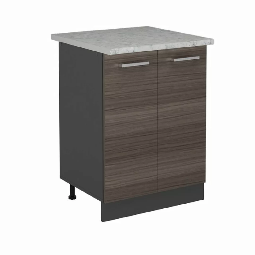 Vicco Unterschrank R-Line, Edelgrau/Anthrazit, 60 cm AP Marmor günstig online kaufen