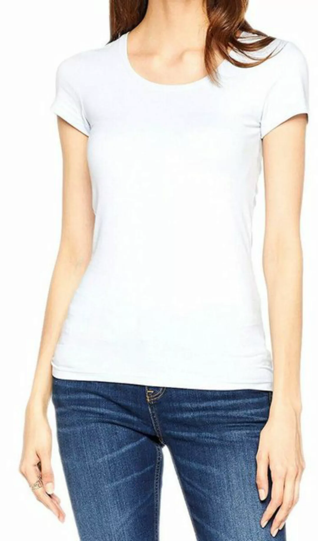 ONLY T-Shirt Damen Basic Shirt mit Rundhalsausschnitt günstig online kaufen