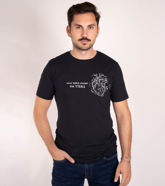 T-shirt Herz Für Tiere Aus Bio-baumwolle günstig online kaufen