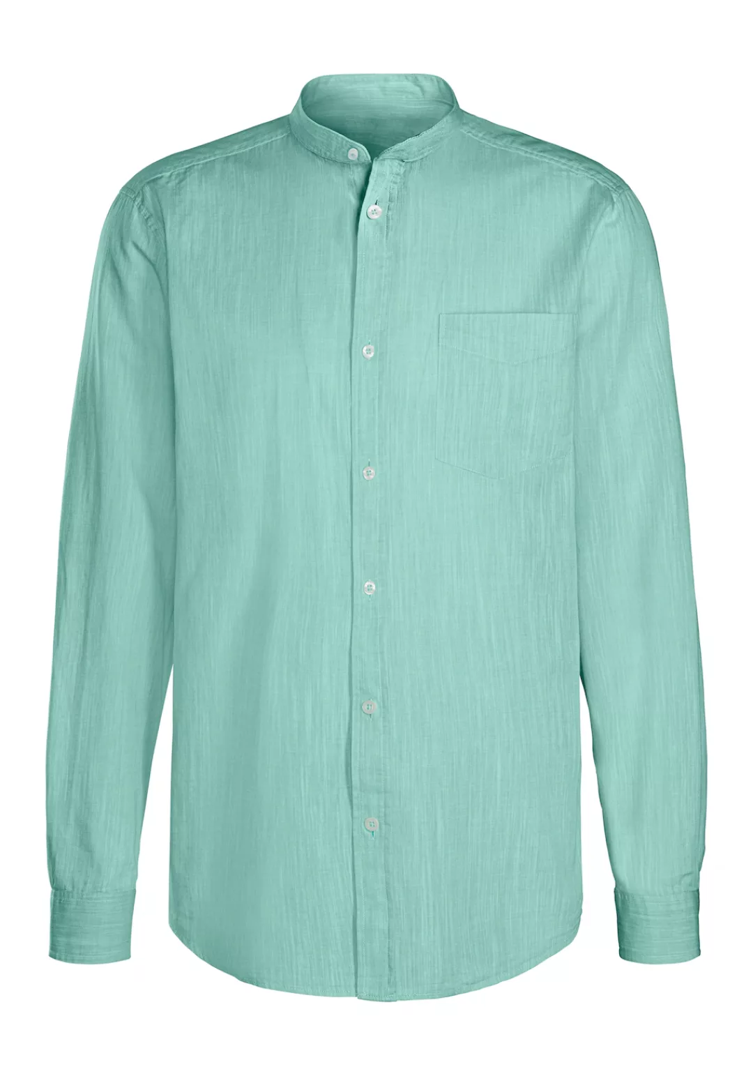 H.I.S Langarmhemd Regular Fit, Stehkragenhemd mit Brusttasche, reine Baumwo günstig online kaufen