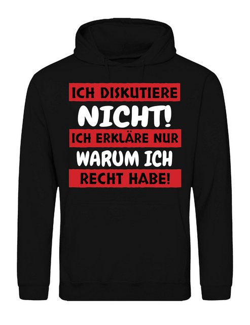 Youth Designz Kapuzenpullover "Ich diskutiere nicht" Herren Hoodie Pullover günstig online kaufen