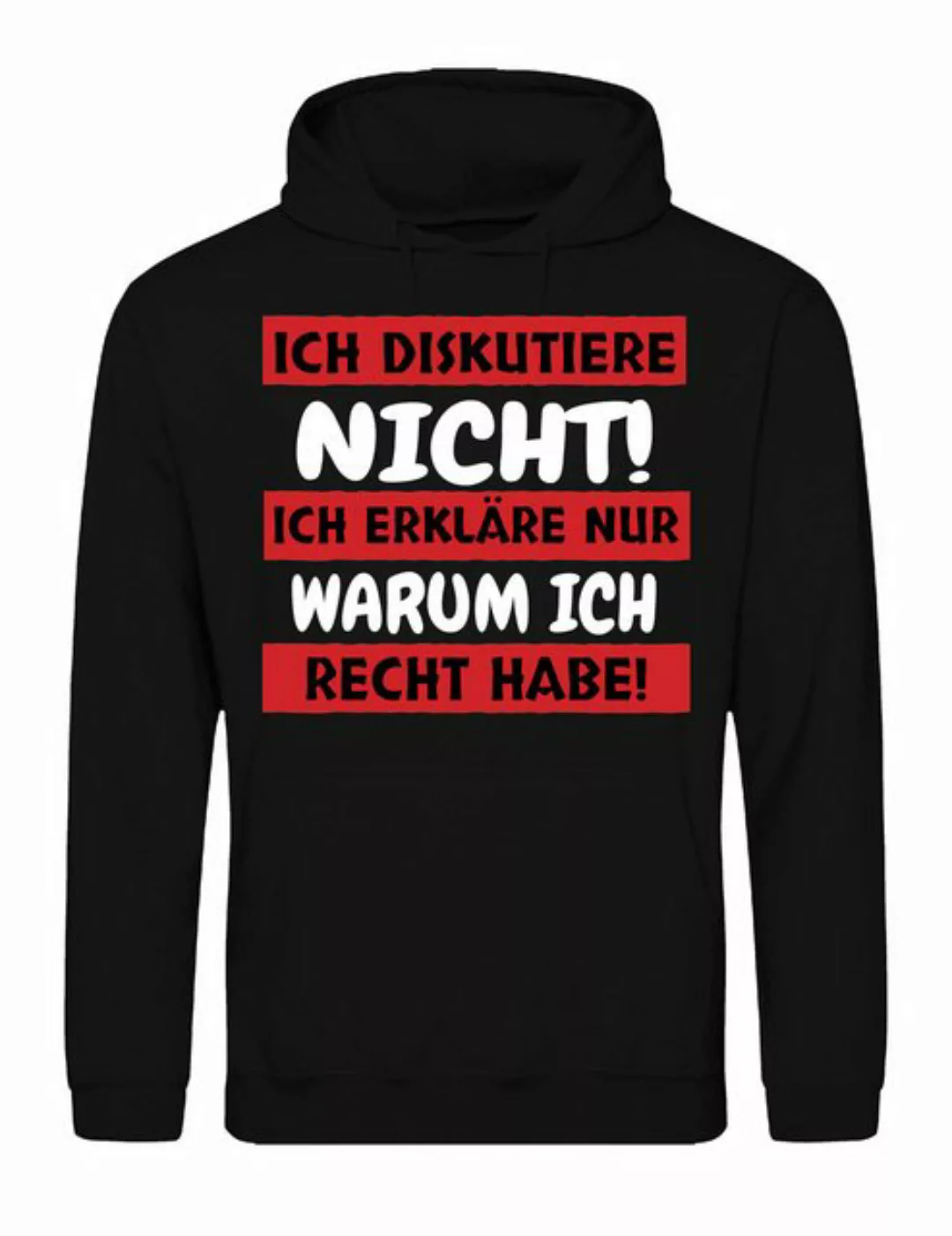 Youth Designz Kapuzenpullover "Ich diskutiere nicht" Herren Hoodie Pullover günstig online kaufen