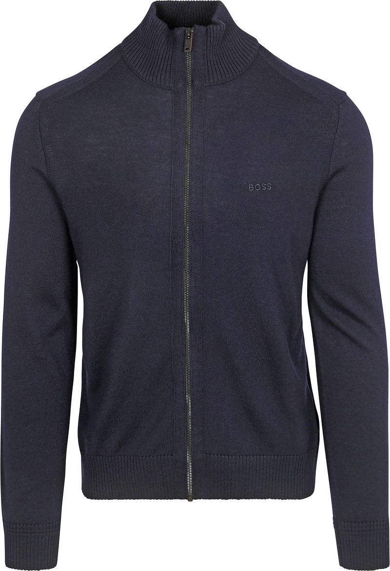 BOSS Avac Strickjacke Woolblend Navy - Größe XXL günstig online kaufen