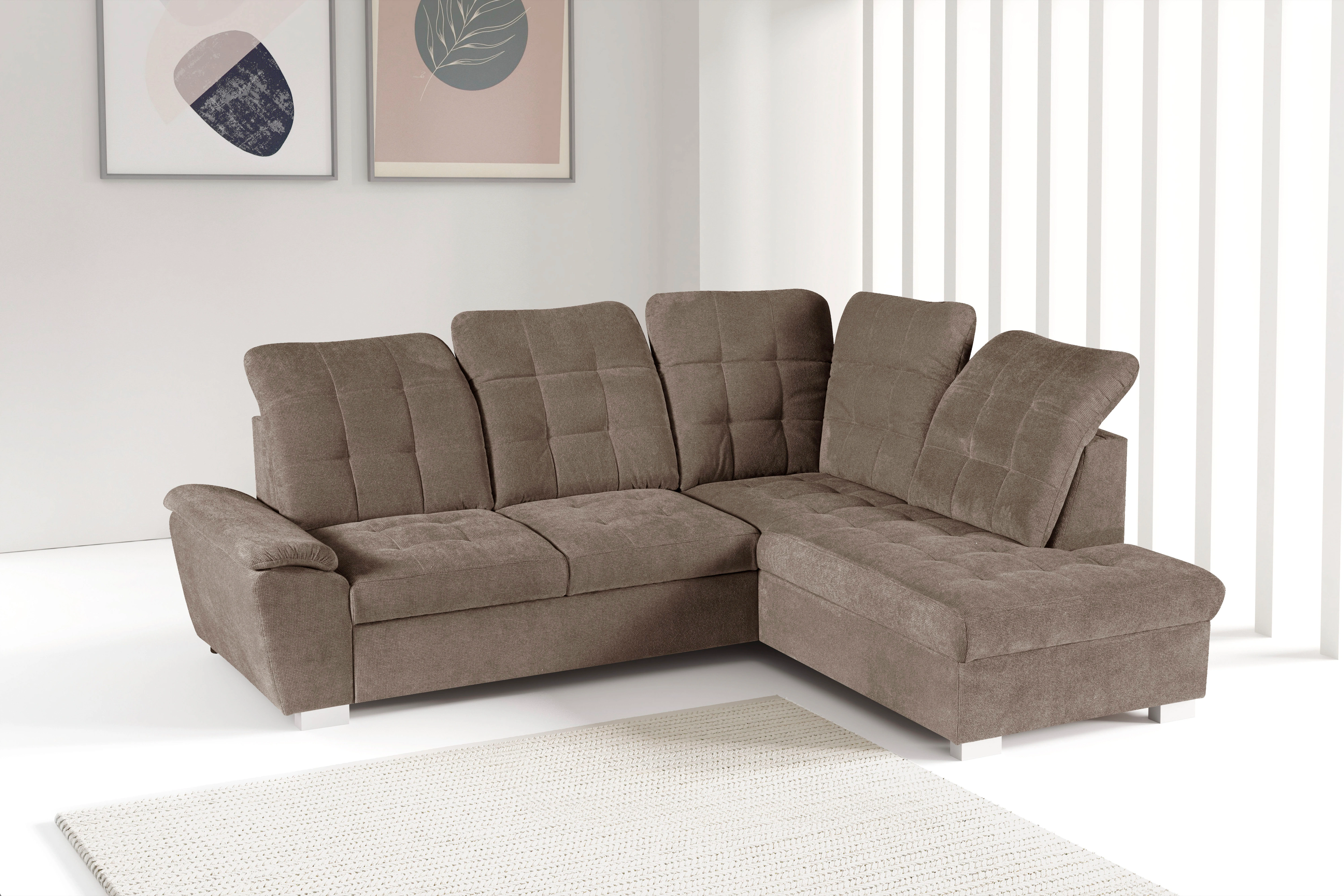 WERK2 Ecksofa "Brindisi, Multifunktion, bequem & komfortabel, Breite 263cm, günstig online kaufen