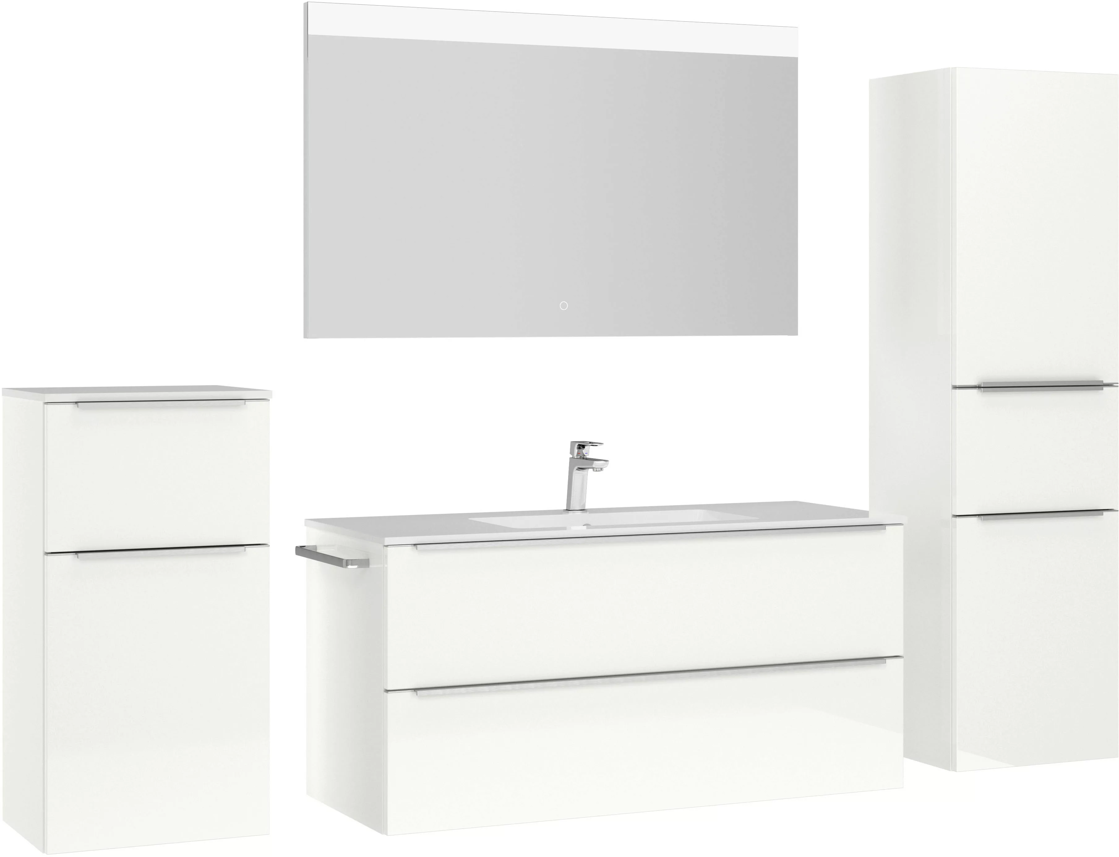 nobilia® Badmöbel-Set Levere, (4-St., vormontiert, mit günstig online kaufen