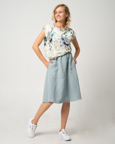 Rock Aus Leinen Und Tencel 'Lin-ten Skirt' günstig online kaufen