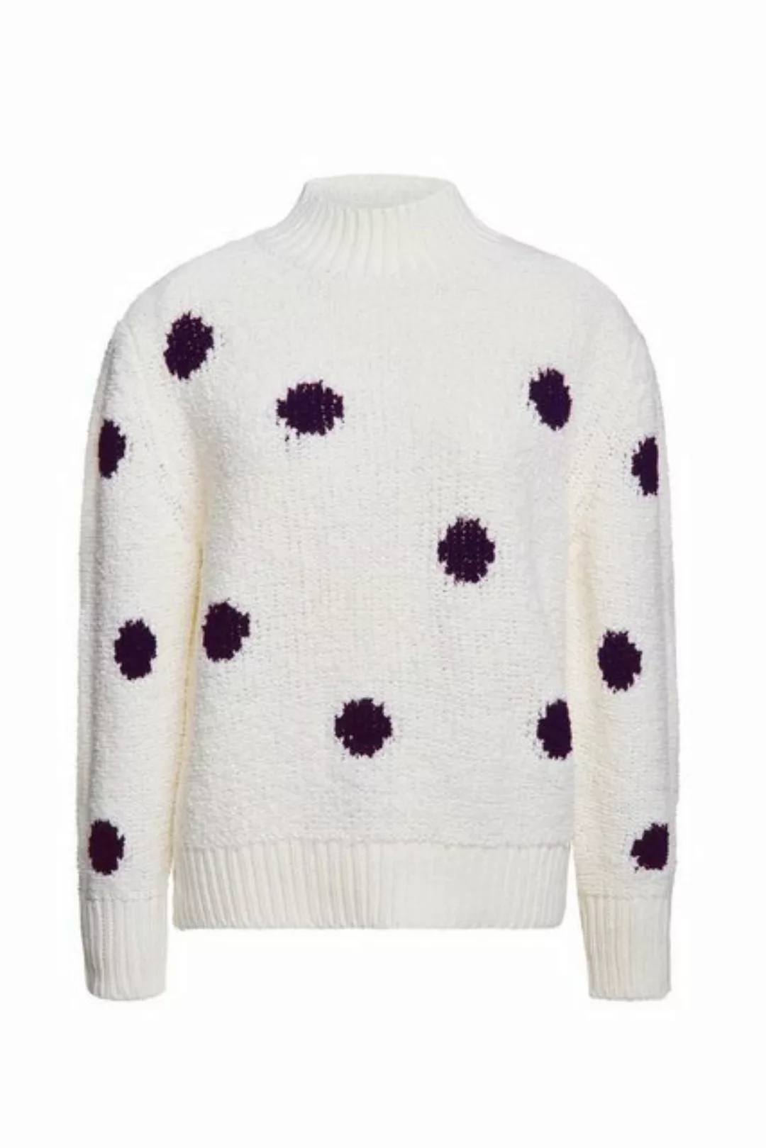 Rich & Royal Strickpullover "Dotted mock neck", mit großen Tupfen günstig online kaufen