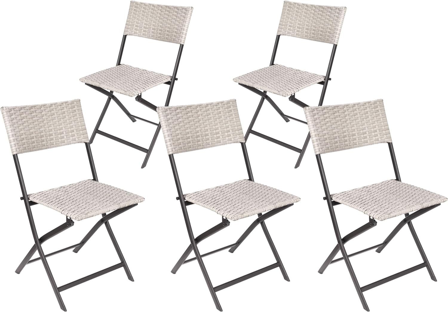 BRUBAKER Campingstuhl Lugano - Polyrattan Klappstuhl günstig online kaufen