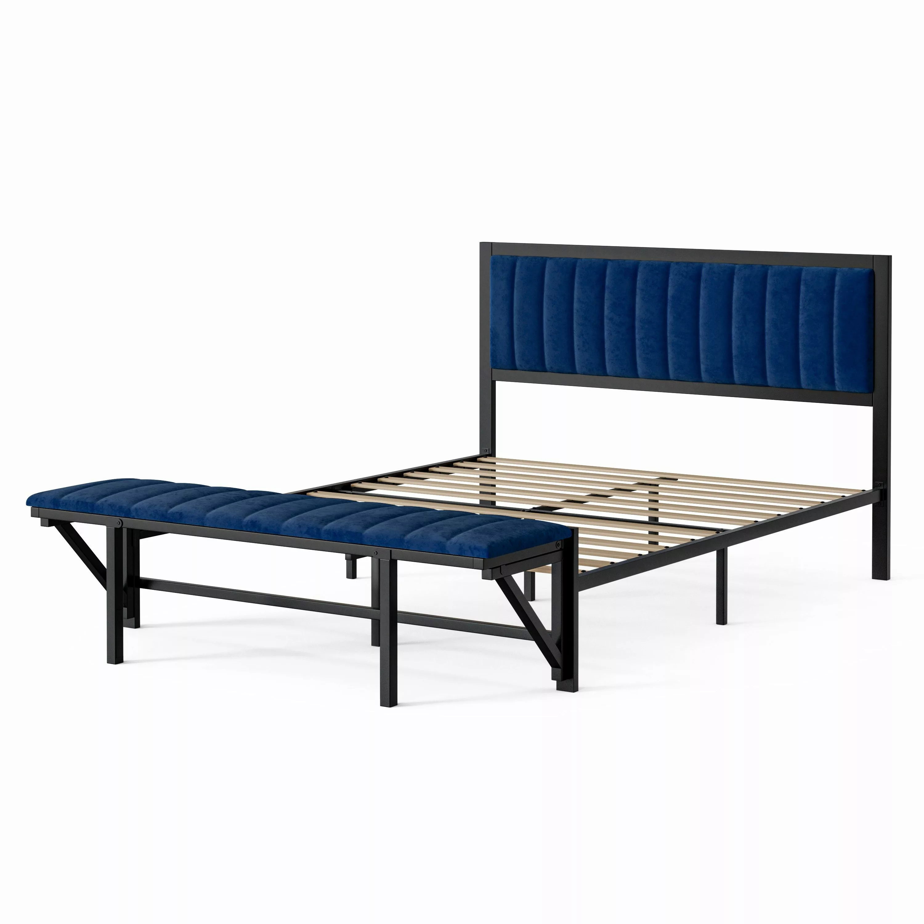 LVHOM Polsterbett Metallbett 140x200cm/160x200cm Bettgestell mit günstig online kaufen