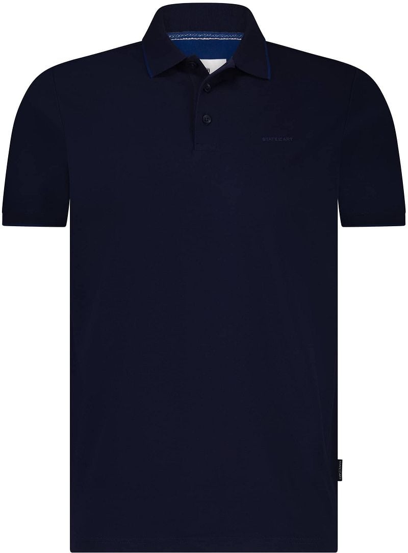 State of Art Poloshirt Piqué Navy - Größe M günstig online kaufen