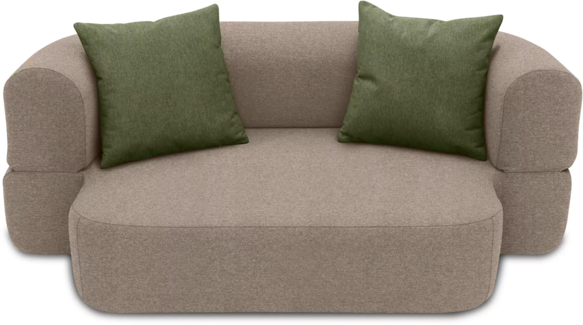 INOSIGN Schlafsofa "Denair oval Federkern", 2-Sitzer durch Klappen verwande günstig online kaufen