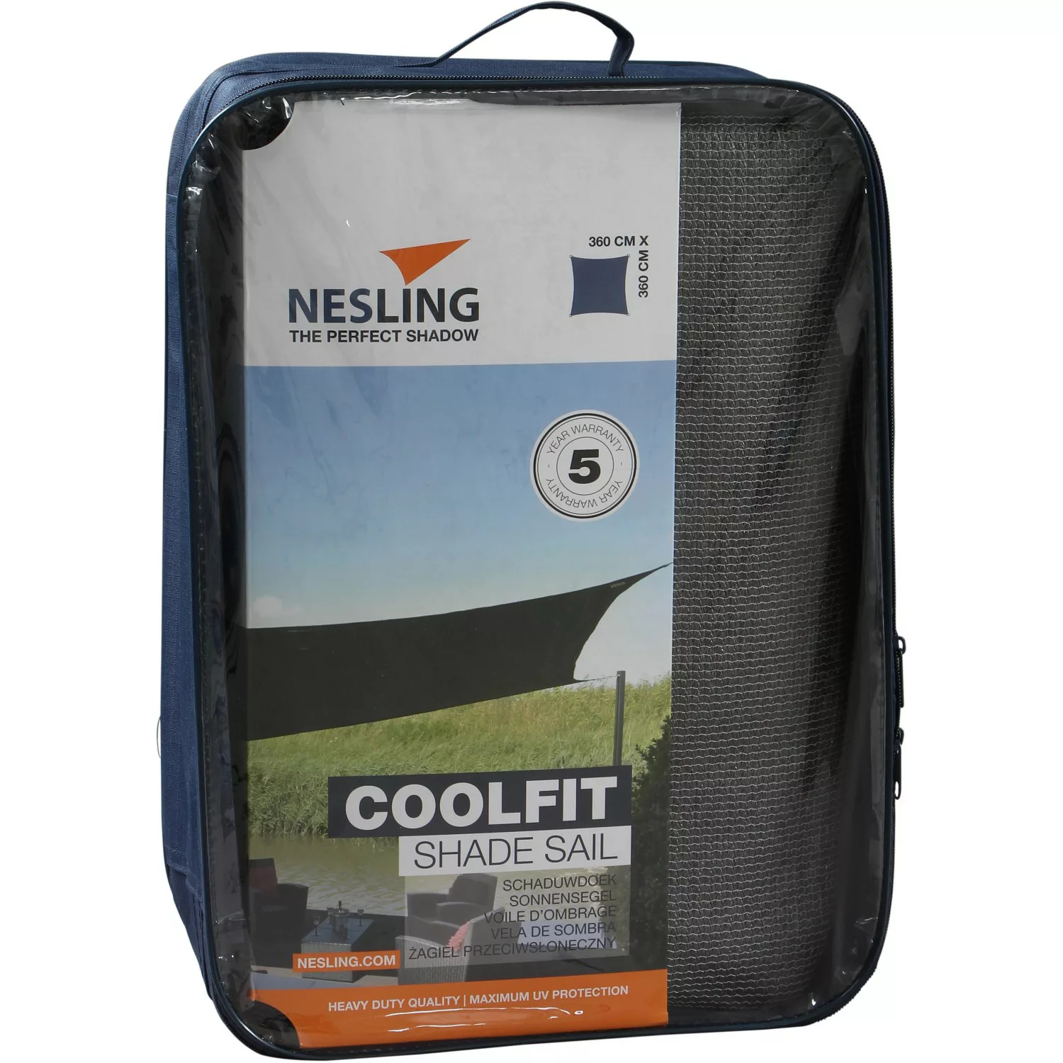 Nesling Sonnensegel Coolfit Grau 360 cm x 360 cm günstig online kaufen