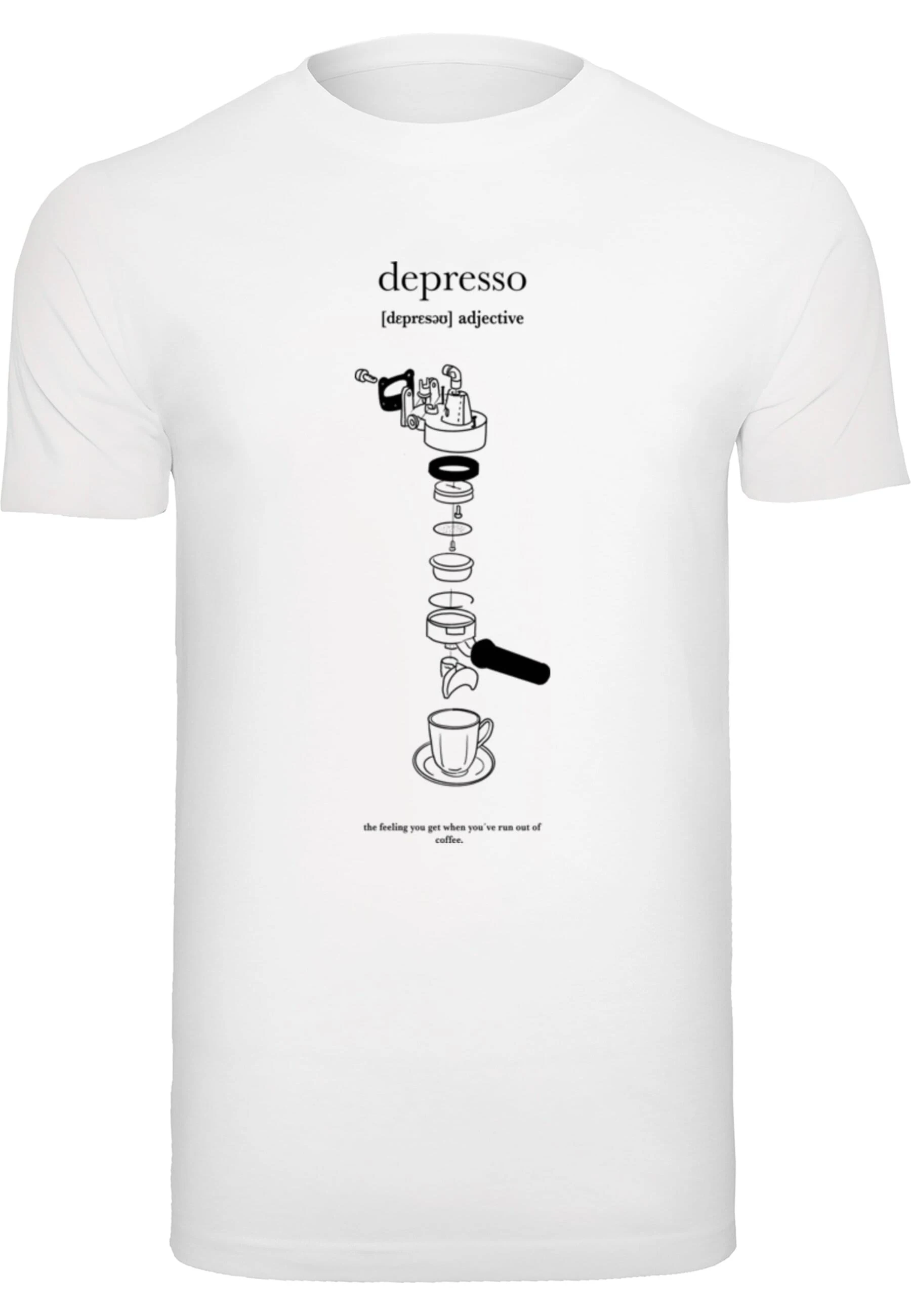 MisterTee T-Shirt "MisterTee Depresso T-Shirt Round Neck" günstig online kaufen