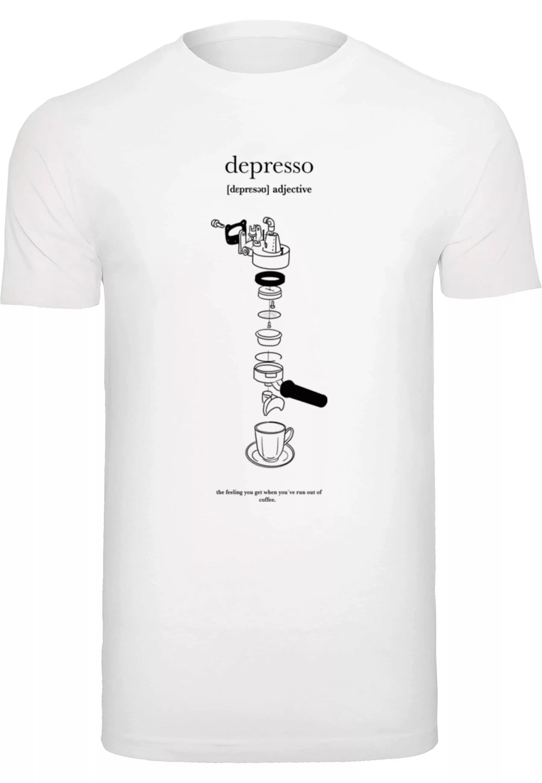 MisterTee T-Shirt "MisterTee Depresso T-Shirt Round Neck" günstig online kaufen