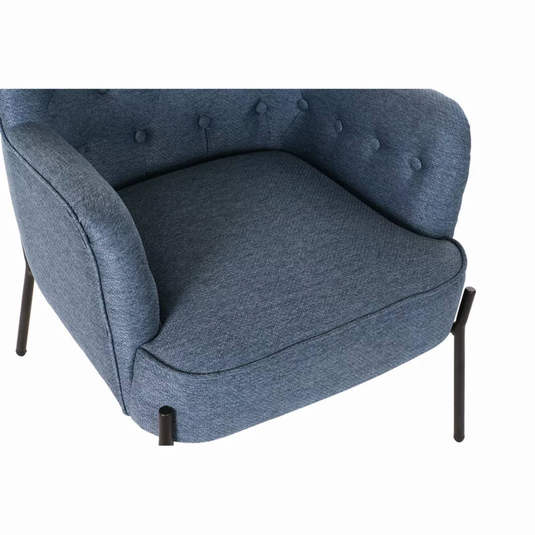 Sessel Dkd Home Decor S3022633 Schwarz Blau Metall Polyester (65 X 73 X 79, günstig online kaufen