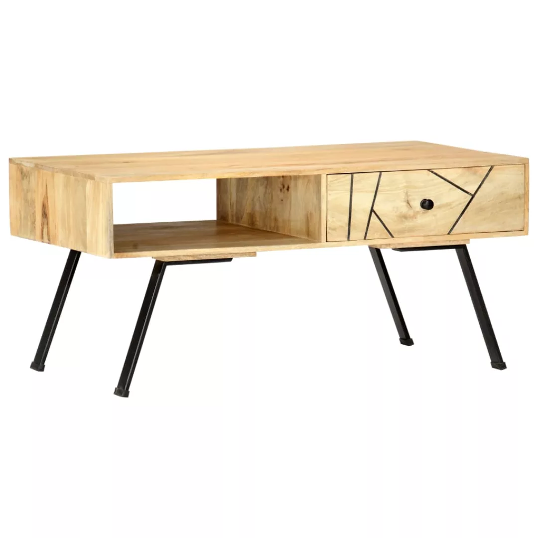 Couchtisch 95×50×42 Massivholz Mango günstig online kaufen