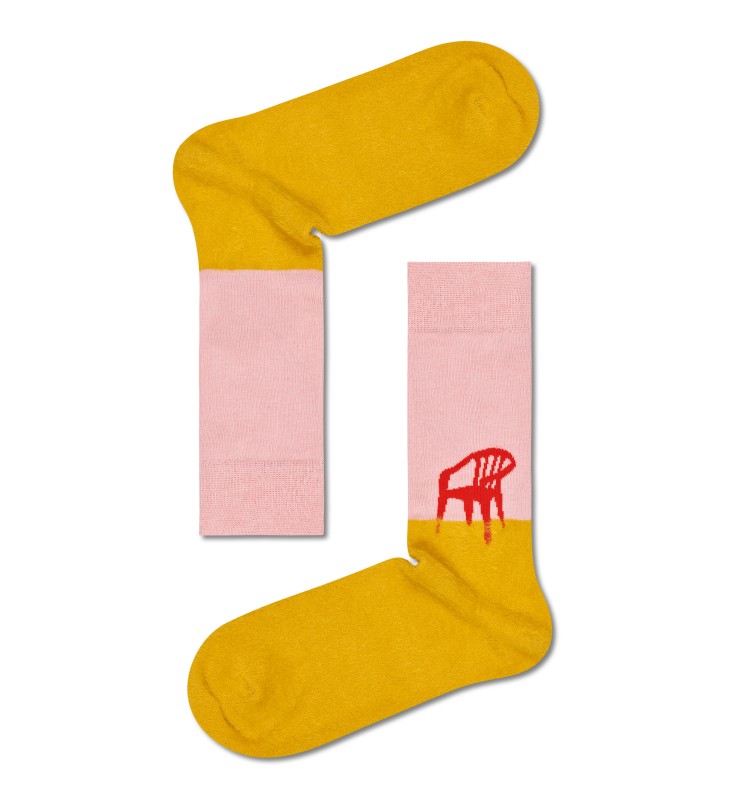 Happy Socks Socken "Sunday Funday" Gelb & Rosa günstig online kaufen