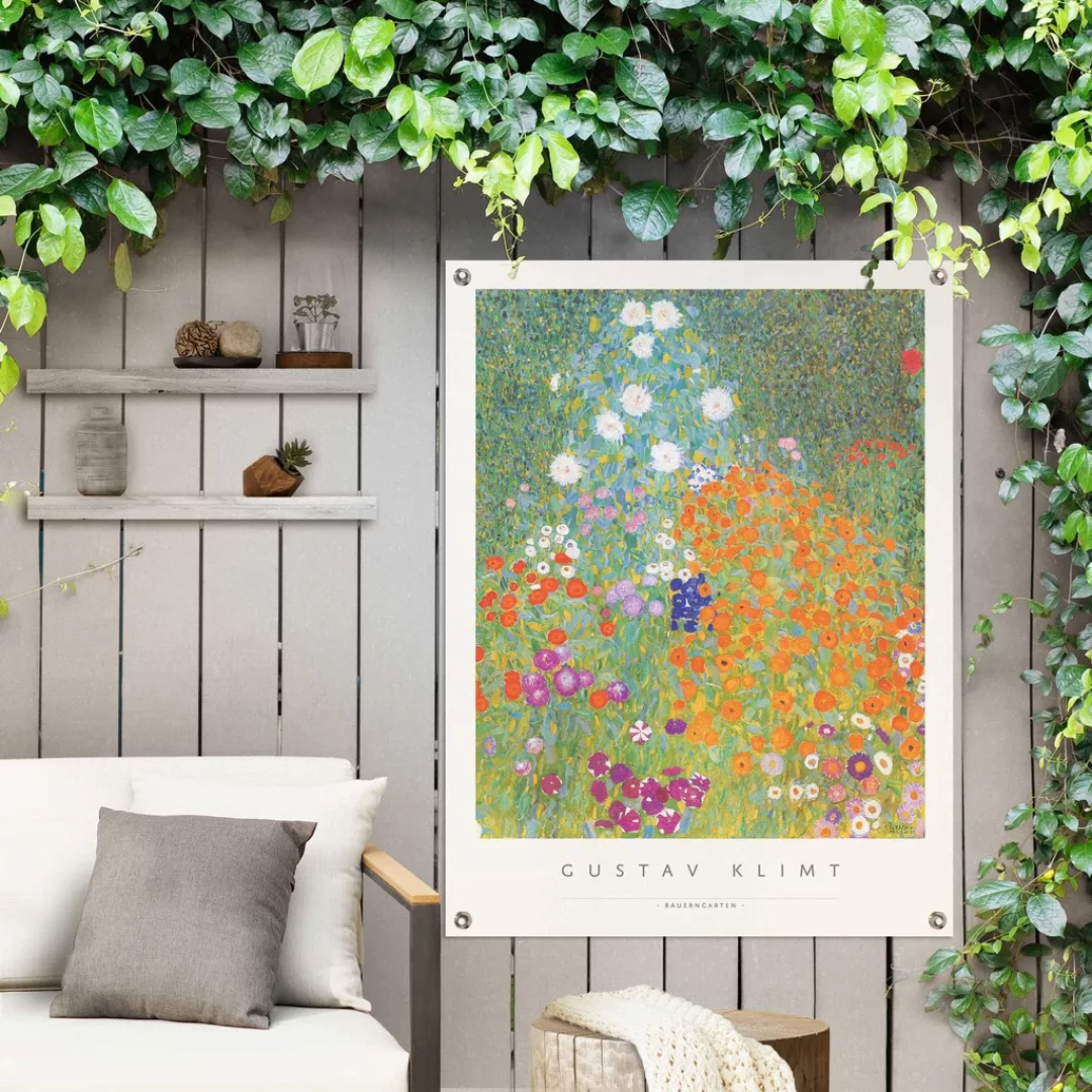 Reinders Poster "Gustav Klimt - Bauerngarten", Outdoor für Garten oder Balk günstig online kaufen