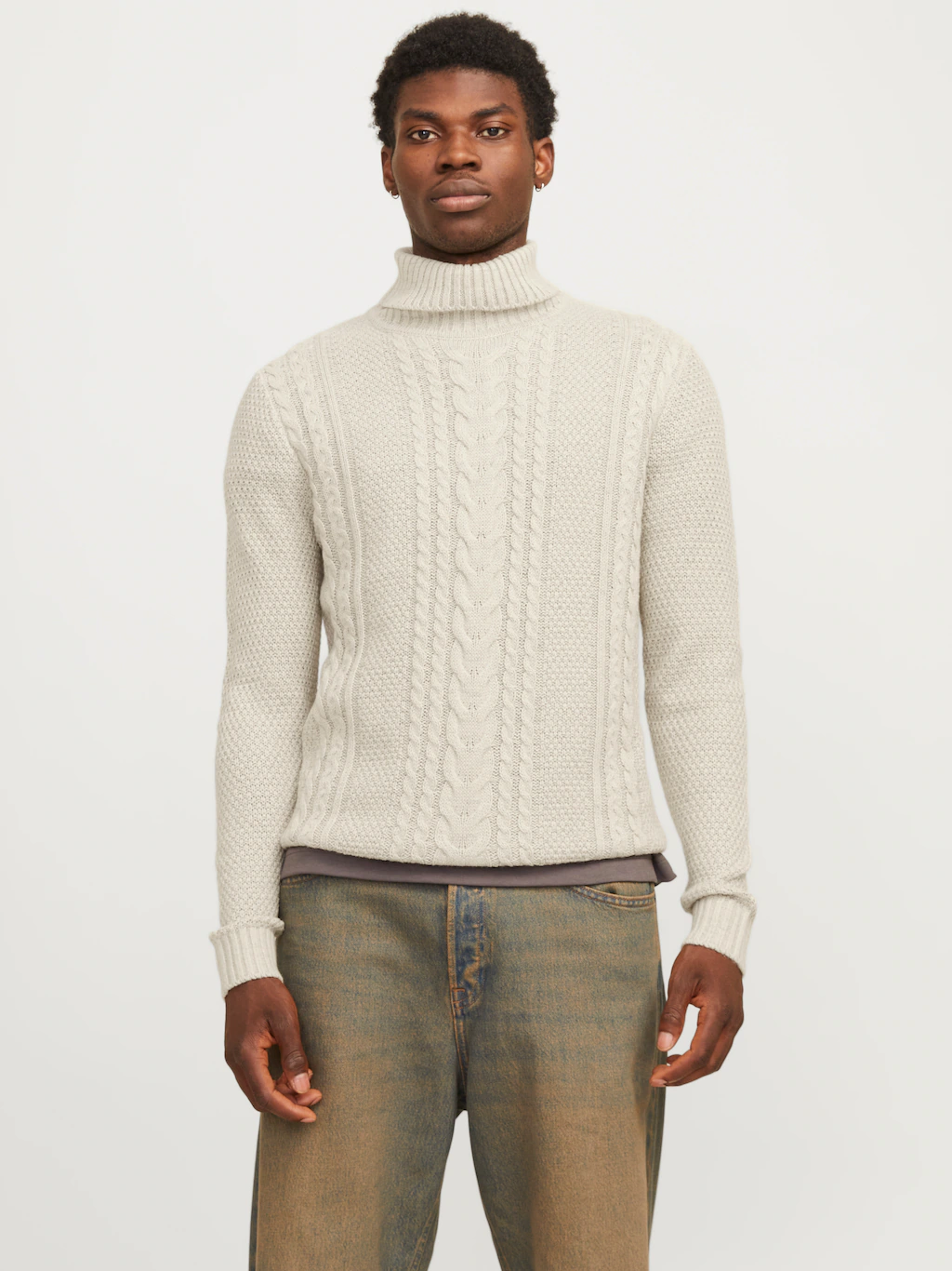 Jack & Jones Rollkragenpullover "JJCRAIG KNIT ROLL NECK AW24", mit Zopfmust günstig online kaufen