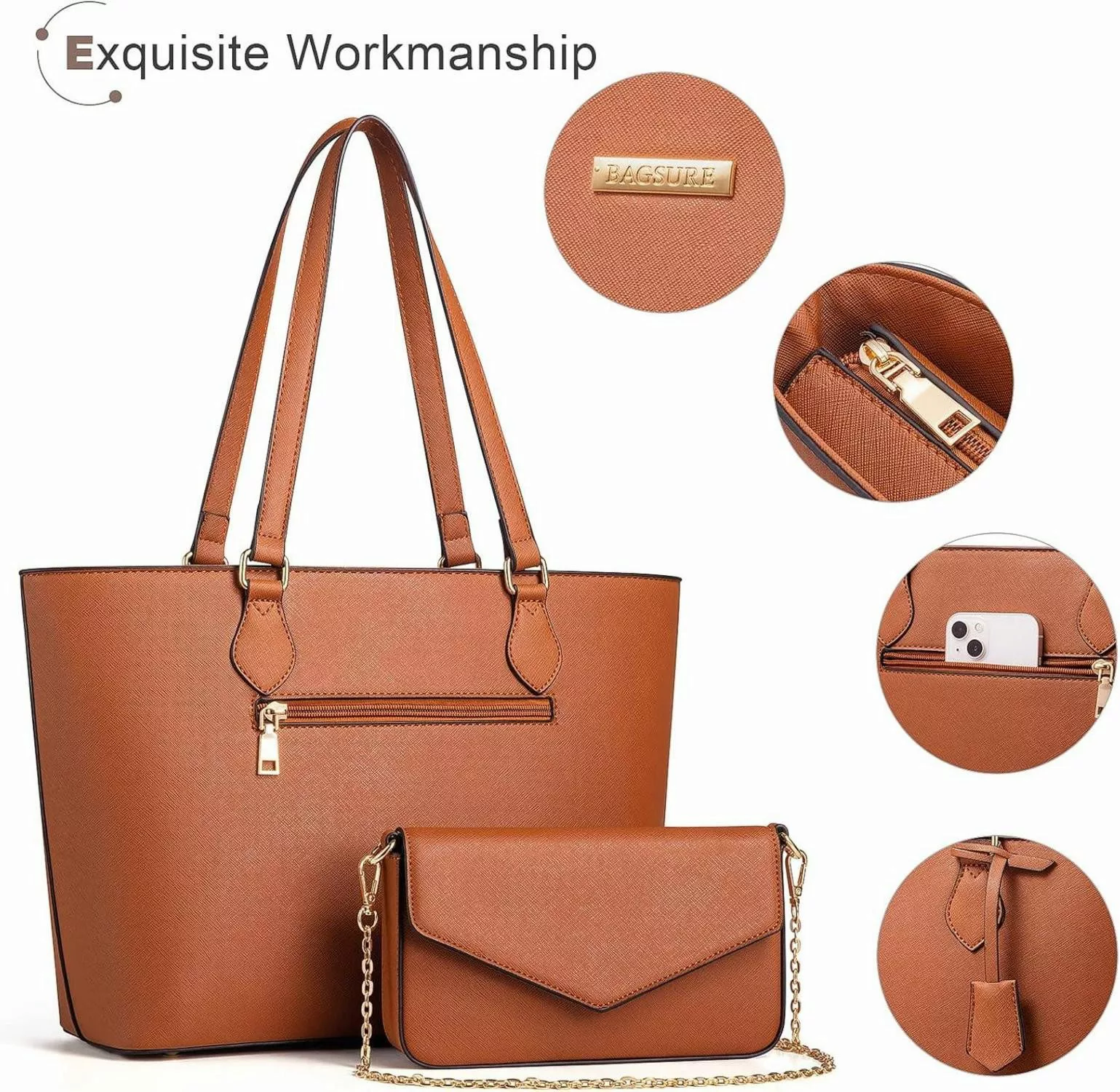 LuxusKollektion Schultertasche Damen Handtasche 4-teiliges Set günstig online kaufen
