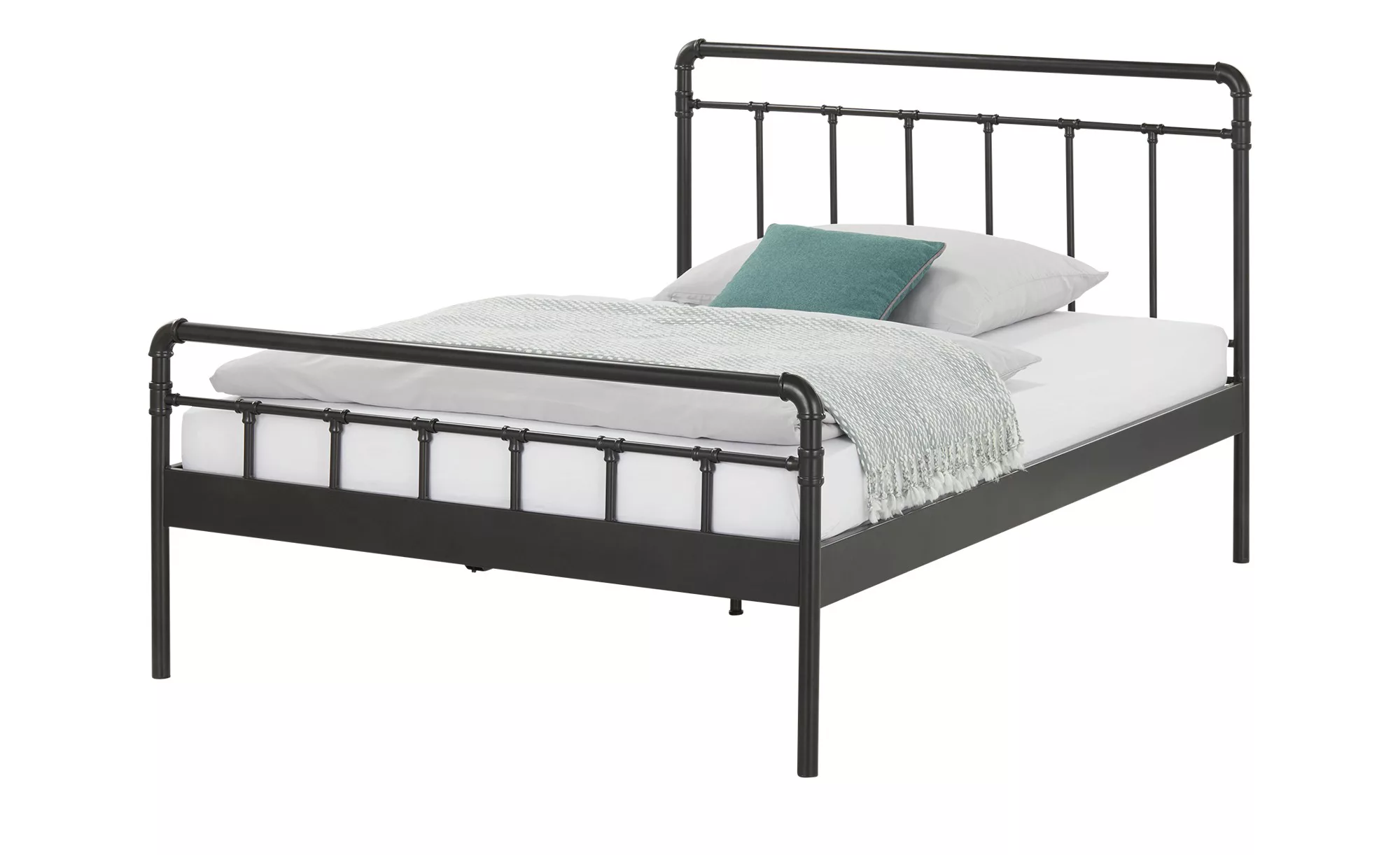 Metallbett  Nantwich ¦ schwarz ¦ Maße (cm): B: 147,5 H: 110 T: 206.5 Betten günstig online kaufen