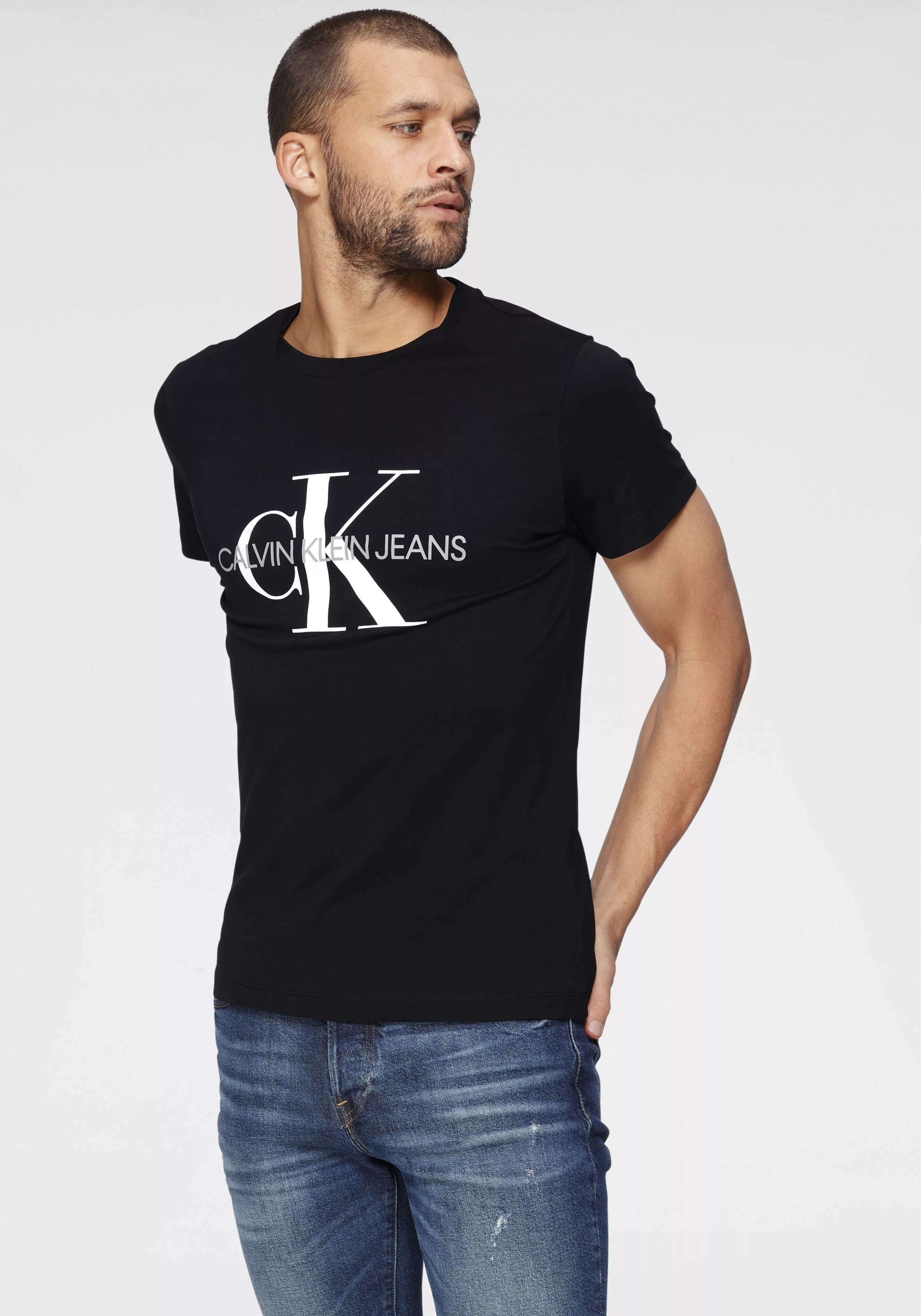 Calvin Klein Jeans T-Shirt ICONIC MONOGRAM SLIM TEE günstig online kaufen