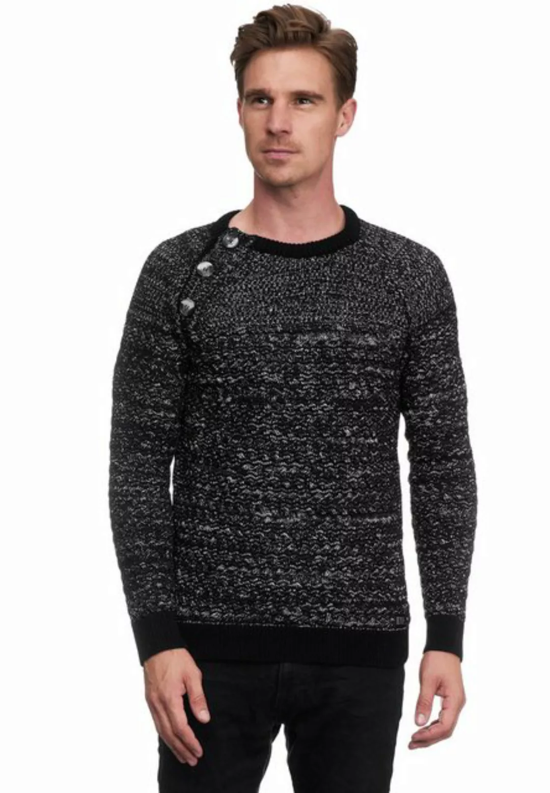 Rusty Neal Strickpullover, mit modischen Knöpfen günstig online kaufen