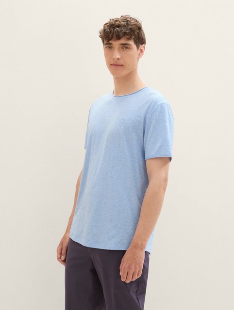 TOM TAILOR Denim T-Shirt T-Shirt in Melange Optik günstig online kaufen