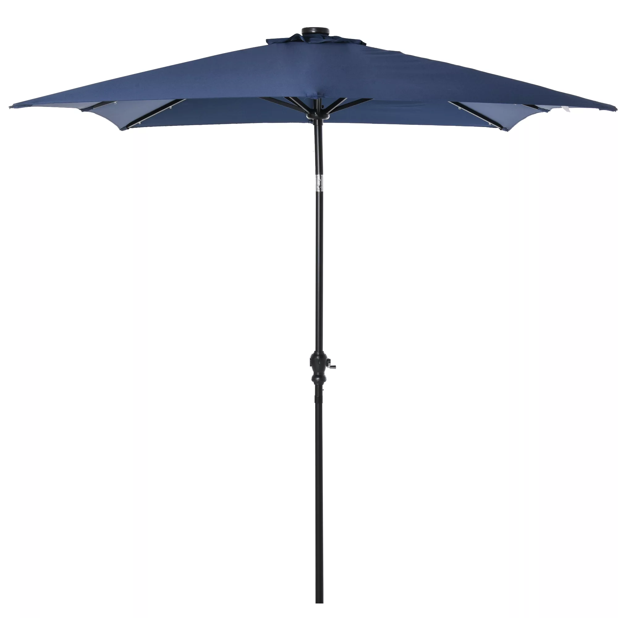 Outsunny Garten Sonnenschirm gerader 3 x 2 m rechteckig neigbar LED-Sonnens günstig online kaufen