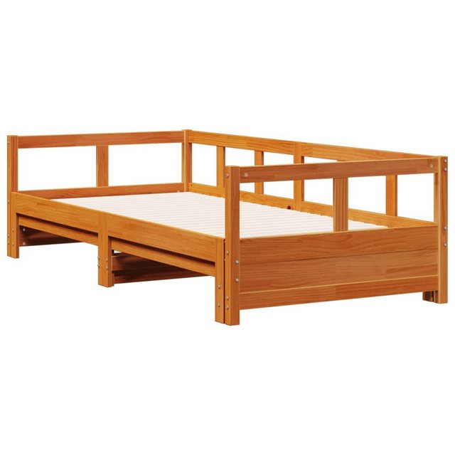 vidaXL Bett Tagesbett ohne Matratze Wachsbraun 90x200 cm Massivholz Kiefer günstig online kaufen