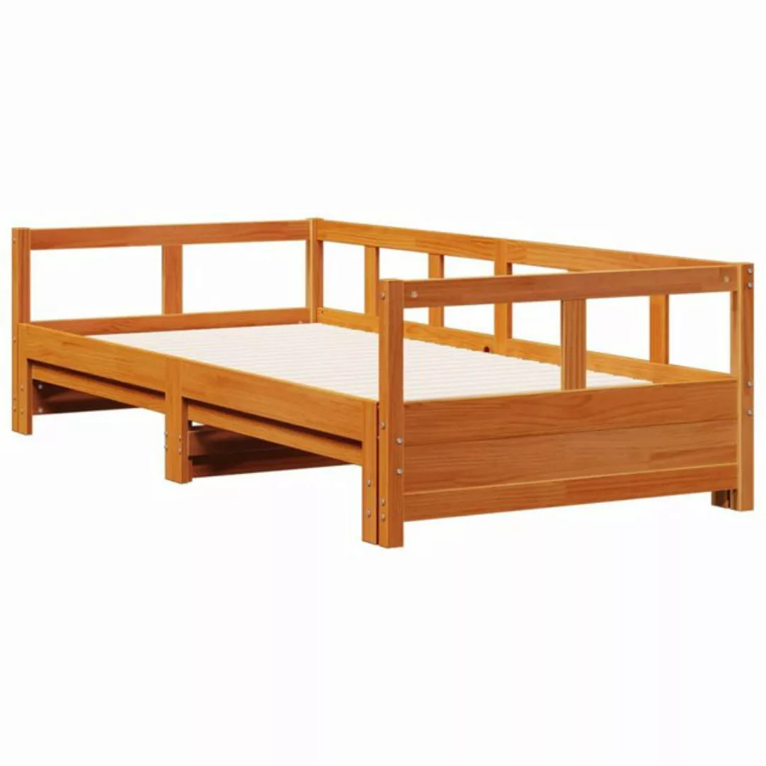 vidaXL Bett Tagesbett ohne Matratze Wachsbraun 90x200 cm Massivholz Kiefer günstig online kaufen