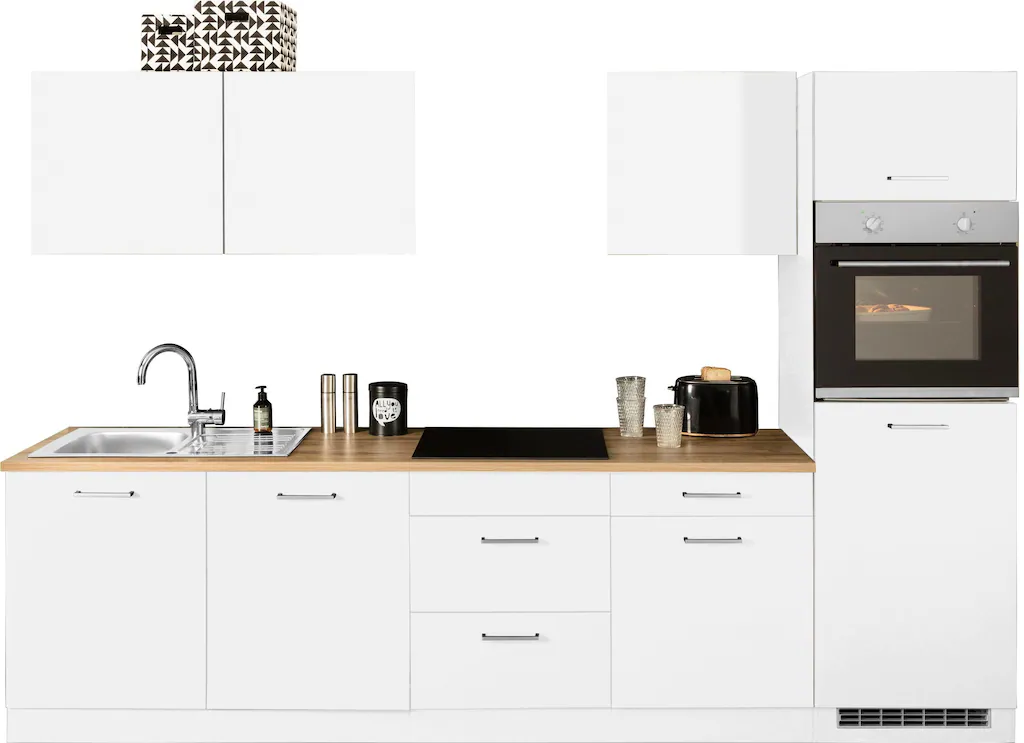 HELD MÖBEL Küchenzeile "Kehl", ohne E-Geräte, Breite 300 cm, für Kühlschran günstig online kaufen