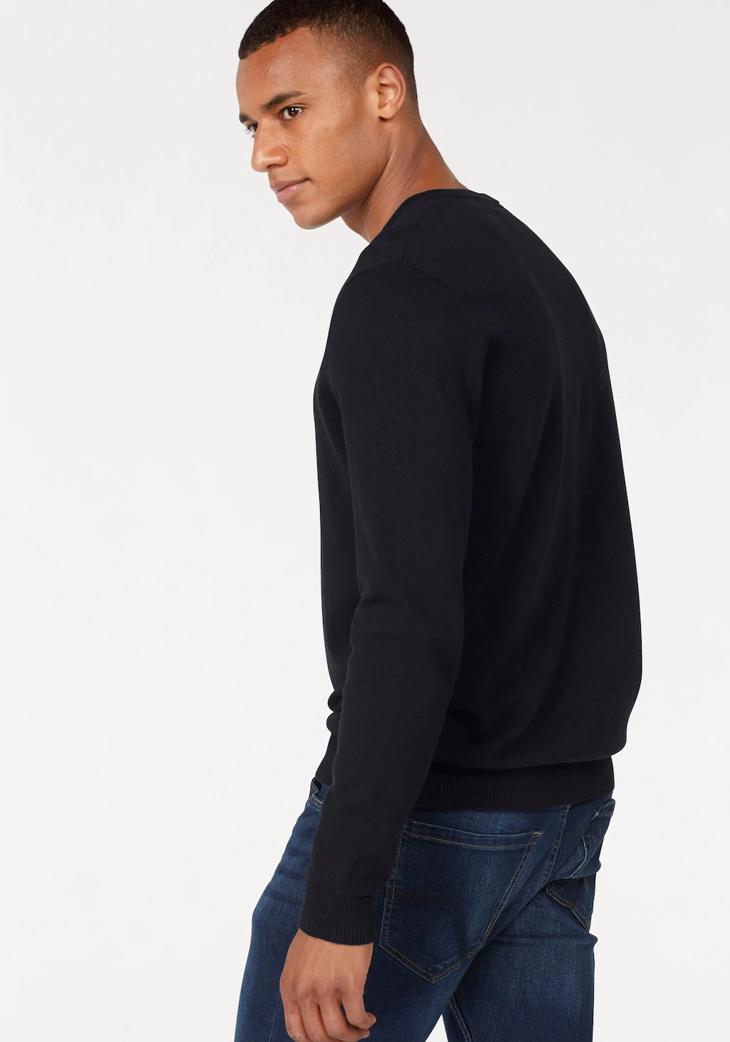 Jack & Jones V-Ausschnitt-Pullover JJEBASIC KNIT V-NECK günstig online kaufen