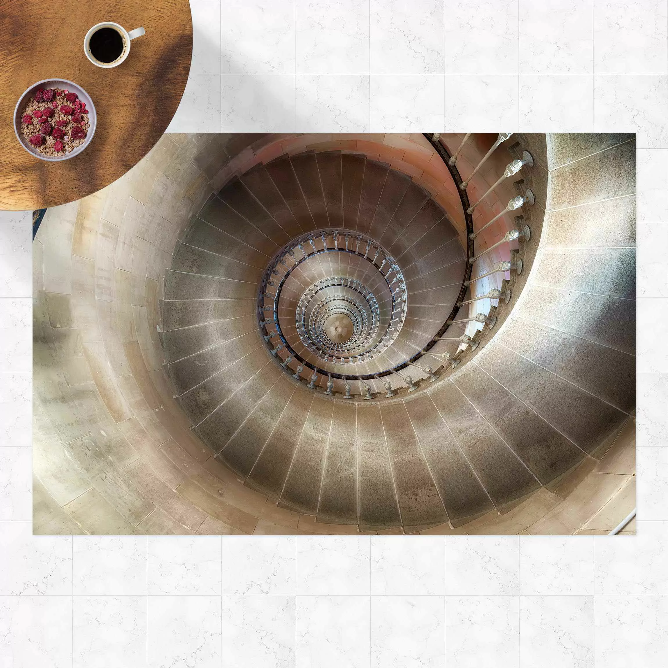 Vinyl-Teppich Spiralförmiger Treppenaufgang in Chicago günstig online kaufen