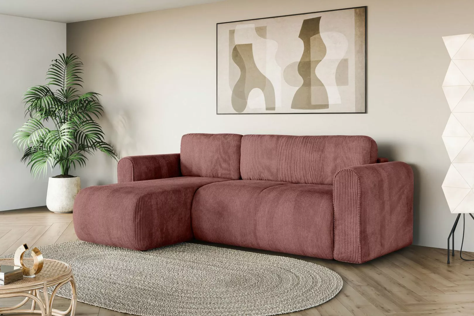 INOSIGN Ecksofa Ecksofa Zacharia wahlweise mit Bettfunktion, BxTxH 250x166x günstig online kaufen