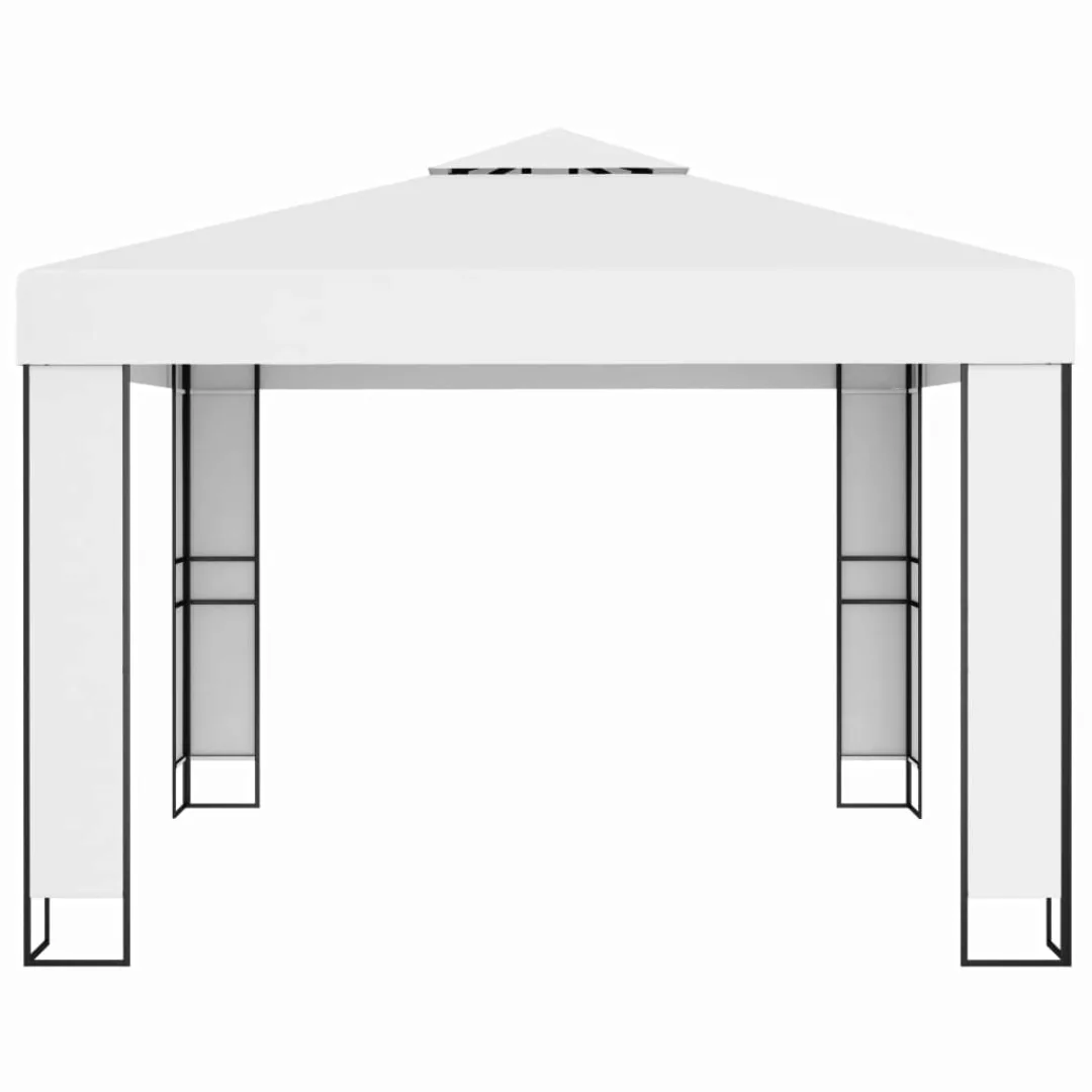 Pavillon Mit Doppeldach 3 X 3 M Weiß günstig online kaufen