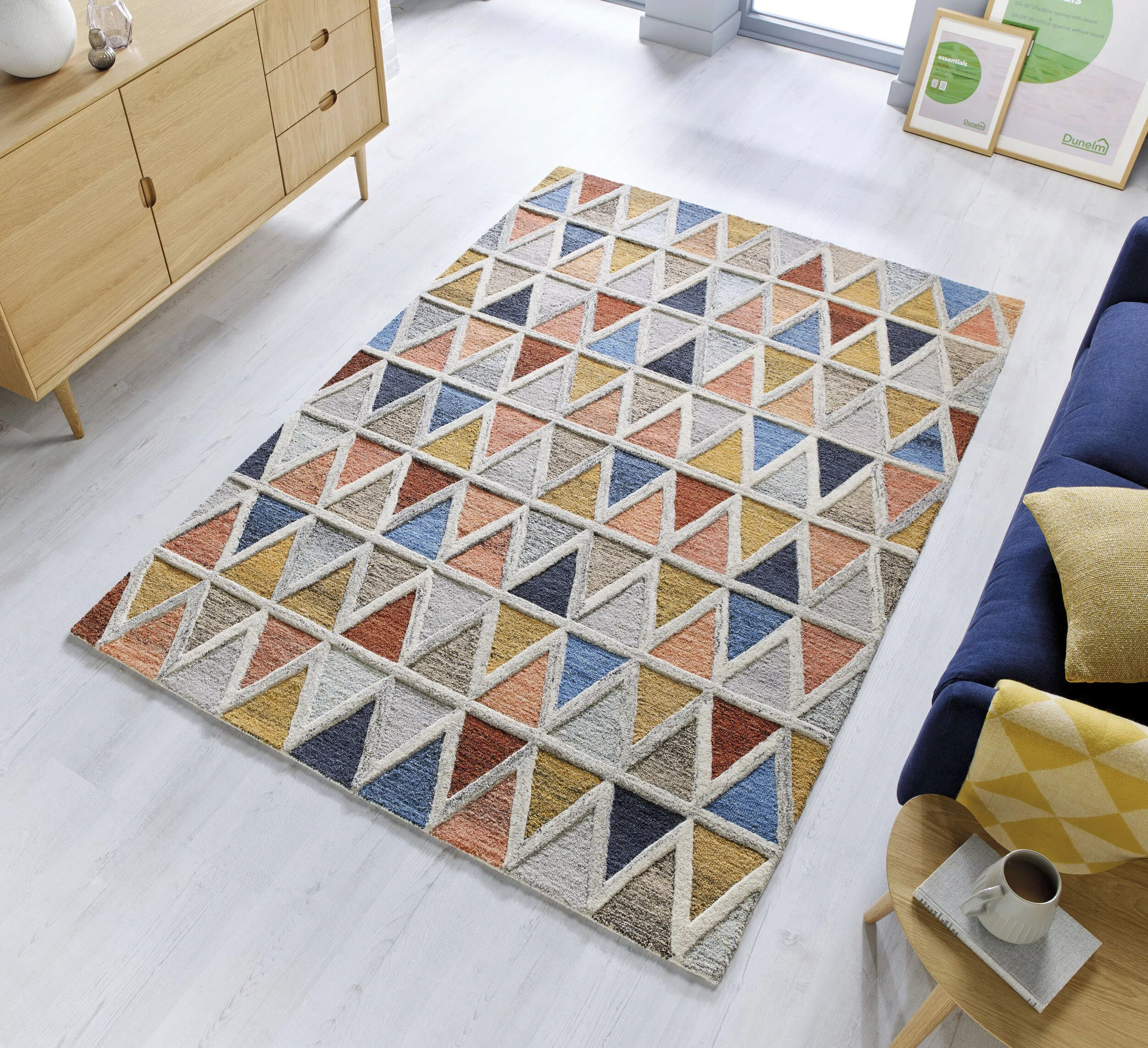 FLAIR RUGS Wollteppich »Moretz«, rechteckig, 100% Wolle, geometrisches Must günstig online kaufen