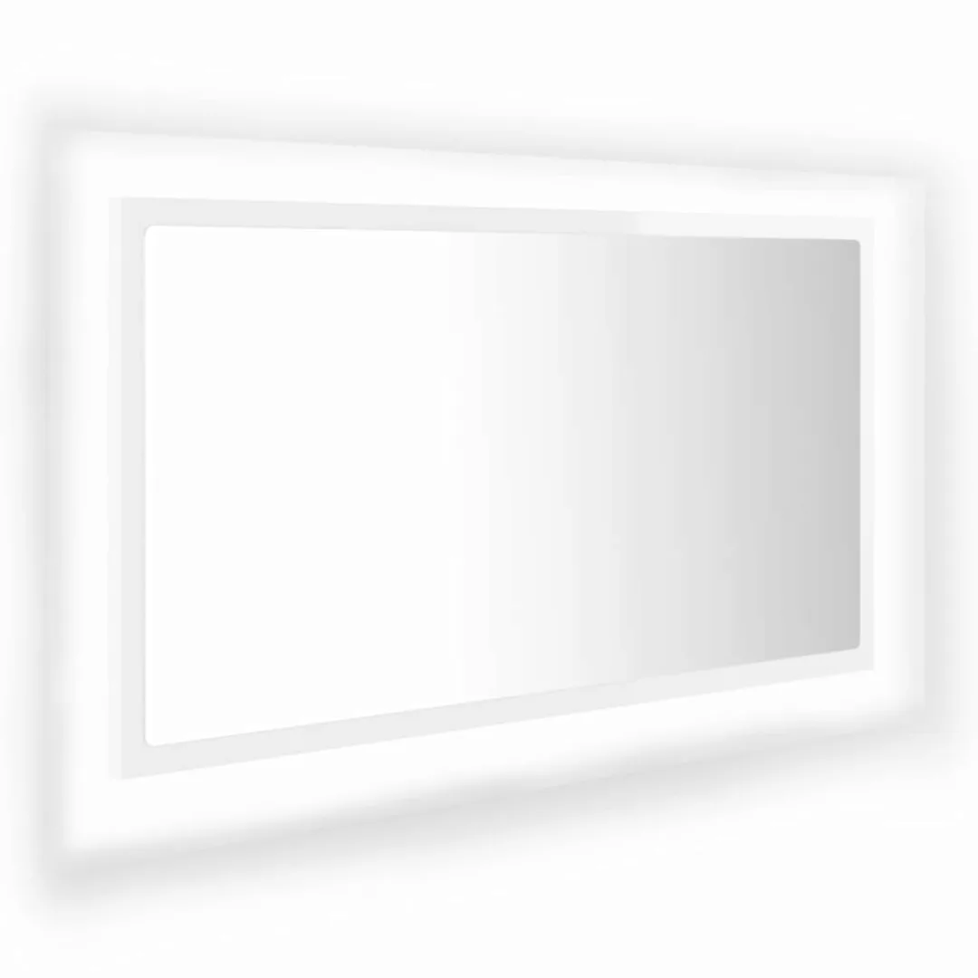 Led-badspiegel Hochglanz-weiß 80x8,5x37 Cm Spanplatte günstig online kaufen